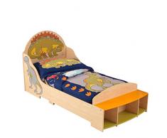 KidKraft 86938 Cama infantil con diseño dinosaurio con marco de madera, muebles para dormitorio de niños