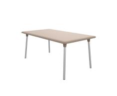 RESOL New Flash Mesa Jardín Comedor Interior o Exterior 90x90 Cuadrada | 2 ó 4 Personas | Robusta, Sobria y Funcional | Protección UV para Uso en Patio, Terraza o Porche - Color Arena