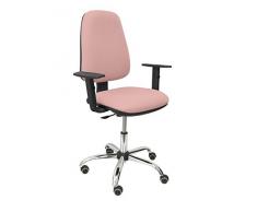 Piqueras y Crespo Socovos Silla de Oficina, Acero, Rosa pálido, 116x48x48 cm