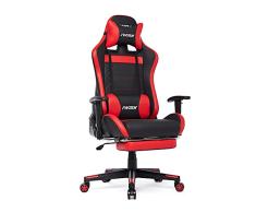 IntimaTe WM Heart Silla de Juegos, Silla ergonómica de Carreras con reposapiés, inclinación Ajustable 135 ° reclinable, con Soporte Lumbar y reposacabezas (Rojo)