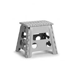 Zeller 13034 - Taburete Plegable (plástico, 37 x 30 x 32 cm), Color Gris