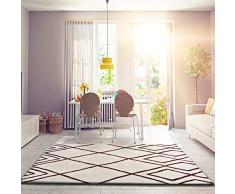 Universal Alfombra Shaggy Ariana Bereber Blanco, 100% Poliester, 160 x 230 cm (45884)