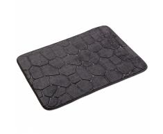 Versa Myra Alfombra de Baño, Alfombrilla de Ducha, Alfombra de Memoria, Medidas (Al x L x An) 3 x 70 x 45 cm, Algodón, Color Negro