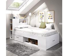 Rimobel Lanka Cama Nido, Melamina, Blanco, 90 x 190 cm