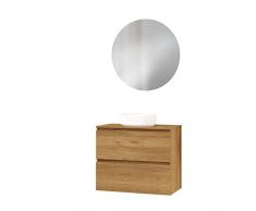 Baikal Mueble de Baño Deva. Mueble Suspendido en Pared Incluye Lavabo cerámico. Disponible en Fondo 39cm y 46cm. Mueble MONTADO.