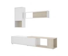 Homekit OBI Mueble para TV, Madera, Blanco, 180x180/230x41 cm