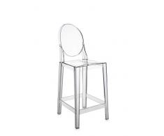 Kartell One More Taburete, Set de 2, Cristal, H. 65 cm