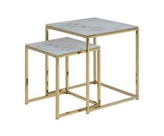 Amazon Brand - Movian Rom - Mesa de centro, 45 x 45 x 50 cm, blanco