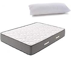 HOGAR24 ES -HS14-Colchón Viscoelástico 140 x 200 cm + Almohada Tacto Pluma. Alta Gama Núcleo Fresh Natur Alta Densidad Efecto Regenerador, Altura 24 cm