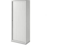 BISLEY Armario Euro Tambour de persianas, 4 estantes, 5 Oh, B 800 mm, Metal, pww696 persiana Tráfico Color Blanco, Cuerpo Tráfico Blanco, 43 x 80 x 198 cm