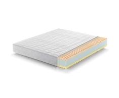 Marcapiuma - Colchón Francés Waterfoam 140 x 200 x 20 x 20 cm de Alto Softly H2 Medio con 5 Zonas ergonómicas, Funda extraíble, antiácaros y Antibacteriano, 100% Fabricado en Italia.