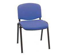 Silla Express ISO-Naz Silla Confidente Tapizada, Acero, Azul, 79x53x55 cm