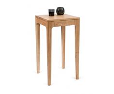 M2 Kollektion Mesa Auxiliar Kona2, Roble Salvaje, Metal Negro, 40x80x40