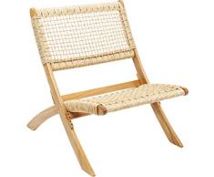 Kare Design Sillón plegable Copacabana, jardín, blacon,comedor, Ratán, Beige