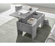 LC spa Mesa elevable Zeta, Melamina, hormigón, Regular