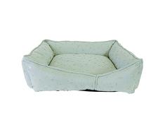 Pet Brands Star S Sofá Cama con Estampado de Estrellas, poliéster, Menta/Oro, Small
