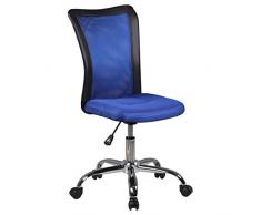Amstyle Lukas - Silla de Escritorio Infantil (Tela, 42 x 90 x 42 cm), Color Azul