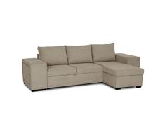 BUDWING Juan - Sofa Cama Chaise Longue Reversible - Izquierda O Derecha, con Almacenamiento, con Estante, con Puf, Tejido Fácil De Limpiar, Medidas: 272cm(Ancho) X152cm(Fondo) X86cm(Alto)
