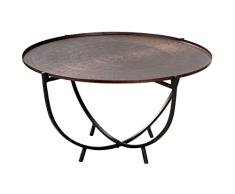 Casablanca Mesa, Metal, Color Cobre Negro, Höhe 39 cm