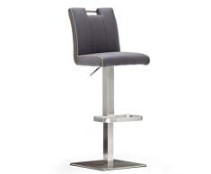 Robas Lund CA.STA - Taburete de Bar (Poliuretano, Aprox. 42 x 89-114 x 51 cm.