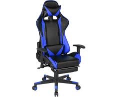 MEUBLE COSY - Escritorio de juegos (altura ajustable, ajustable, giratorio, 360 grados), color azul