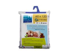 Nuit des Vosges 2035308 Aubin Protector de colchón Absorbente de Felpa para bebé Algodón Blanco 120 x 60 cm