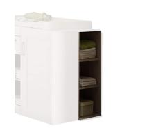 trendteam smart living Cuarto de bebé Estantería Landi, 38 x 95 x 38 cm en acabado pino piñonero blanco con estructura, detalles en pino piñonero oscuro, en estilo rústico