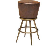 Kare Design Taburete Bar Lady Rock Vintage, Marrón, Metal, Multicolor, 74x48x48cm