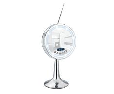 Wenko 21820100 Imperial Espejo con Luces LED con Soporte, 28,5 x 15 x 38 cm