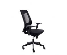Rocada | Silla Oficina Ergonómica con Regulación Lumbar | Silla de Escritorio para Ordenador, Cómoda y Giratoria, Color Negro