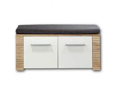 PAUL CXHW203060 Ropa para Banco San Remo, Aproximadamente 90 x 44 x 36 cm, Madera de Roble Claro con cojín Antracita