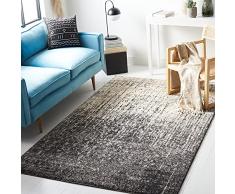 Safavieh Retro Collection RET2770-9079 - Alfombra Moderna Abstracta en Negro y Gris Claro, 122 x 182 cm