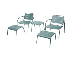 Sillón reclinable Phuket dúo oliva 2 plazas verde