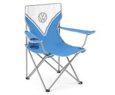 Board Masters VW Collection - Volkswagen Furgoneta Hippie Bus T1 Van Silla de Camping Plegable con un Estuche (Frente/Azul & Blanco)
