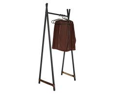 Spinder Design GV601-02 Perchero, Acero/Piel, 50 x 75 x 160cm