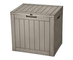 YITAHOME Caja de Almacenaje de Jardín 118L, Arcón de Ordenación Exterior para Muebles de Patio, Cojines de Exterior