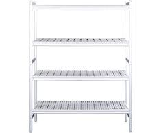 SARO Estantería de Aluminio con Rejillas de plástico, 373 x 620 mm