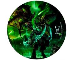 Woxter Stinger Floorpad Green - Alfombrilla Gaming de Suelo, Tapete Protector para Suelo - Resistente al Agua, Lavable, 100% Microfibra, Diámetro 120 cm, Color Verde