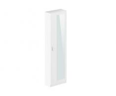 Marca Amazon - Movian Indre Modern - Armario zapatero de 1 puerta con espejo, 23 x 50 x 179 cm (blanco)