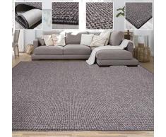 Tadi & Imperio1979 Alfombra Cuadrada para Entrada o Sala, Rustica Efecto Yute Natural sin Pelo también para habitación Dormitorio o Cocina, Color marrón Caoba.