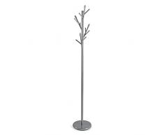 Versa 19300062 Perchero de pie Silver Albion, 170x28x28cm, Metal, 4 colgadores