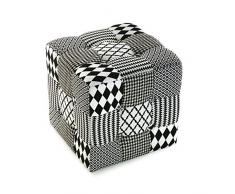 Versa 19501302 Taburete, Poliéster, W&B, 35x35x35