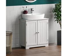 Bath Vida Priano - Armario de baño para Debajo del Lavabo, se coloca de pie sobre el Suelo, para Almacenamiento, Color Blanco