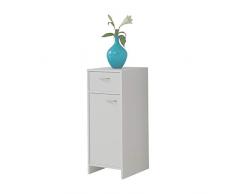 FMD Möbel Madrid 2 Cómoda, Madera, Blanco, 32.5x33x79 cm