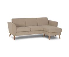 BUDWING Angel Sofa 3 Plazas Chaise Longue, Arco Reversible(Lado Derecho o Izquierdo), en Tejido Poliéster, Medidas totales 220cm(Ancho) x135cm(Fondo) x81,5cm(Alto)