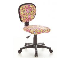 hjh OFFICE 670165 - Silla de escritorio infantil con diseño de smiley, color rosa y amarillo
