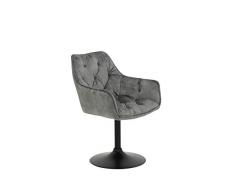Apollo BIRTE Sillón, Terciopelo metálico Metal poliéster Espuma, Gris, 1 Unidad