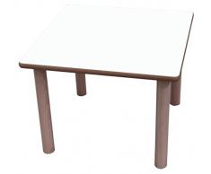 Mobeduc Mesa Infantil Cuadrada 60x60 cm, Blanco, 60 x 60 cm, Talla 2