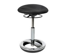 Topstar Taburete, Aluminio, Negro