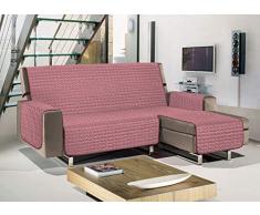Biancheriaweb - Funda para sofá Chaise Longue Acolchada Antimanchas, Impermeable, Modelo Olimpo Burdeos, 240 cm